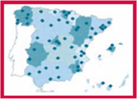 Mapa de presencia de IUS Time en España