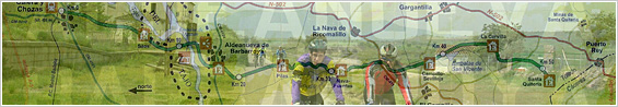 Cicloturistas en la estación de Aldeanueva de Barbarroya